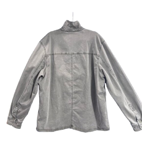 Tommy Bahama Gray Fishing Outdoors Plaid Lined Shirt Jacket Shacket (Size XL) - Picture 3 of 16